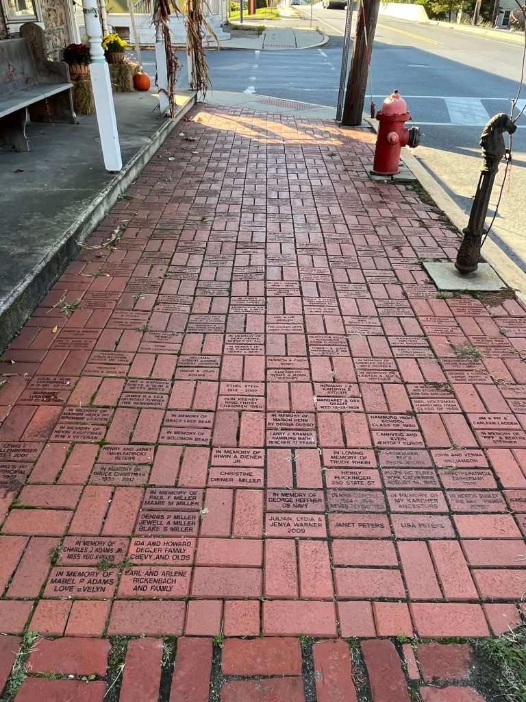 photo of the memorial brick walkway