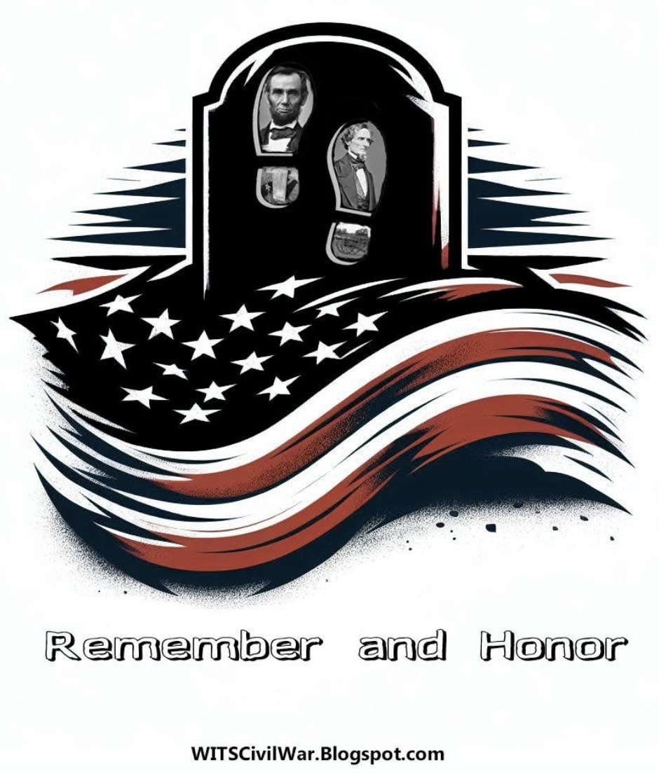 grave and american flag graphic, wits civil war on blogspot