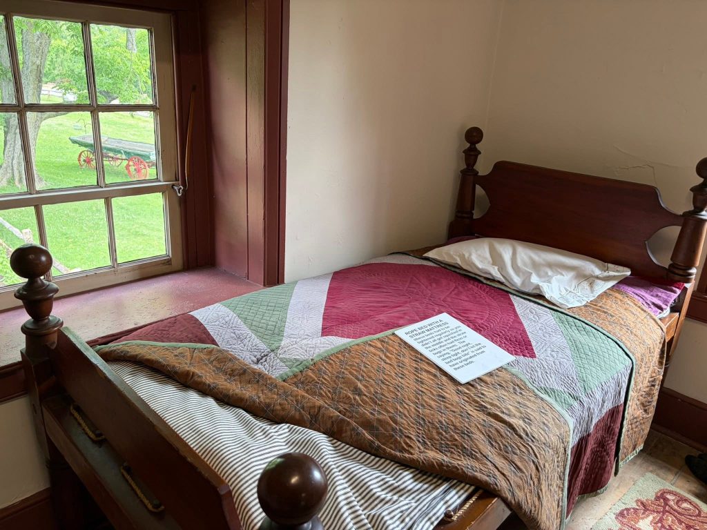 traditional rope bed upstairs