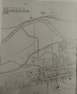 Map of Hamburg to show where the canal ran through town