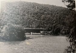 The Schuylkill River approaching Pulpit Rock heading south.
