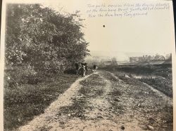 Tow path across from the drying sheds of the Hamburg Brick Yards, foot of Island Street, Now the Hamburg playground