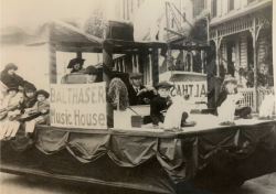 Balthaser Music House float from the early parades
