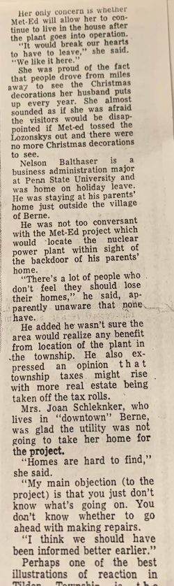 Continuation of the Article